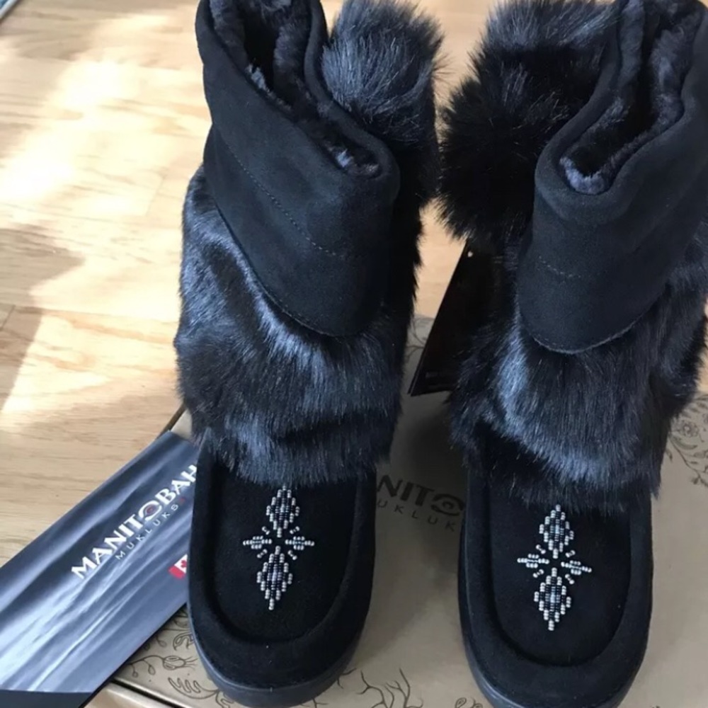 J Crew mukluks black 8
